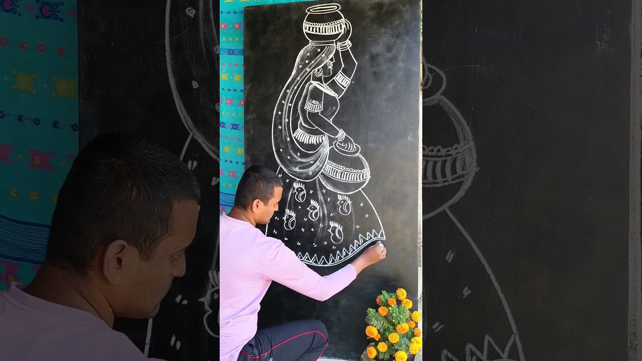 How to INDIAN girl drawing 😍
