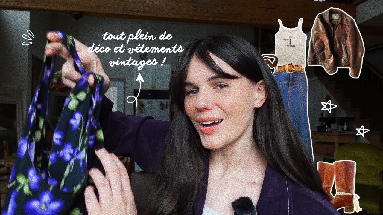 faire les friperies comme remède à la mélancolie 🖤🪻 *vlog de friperie cozy*