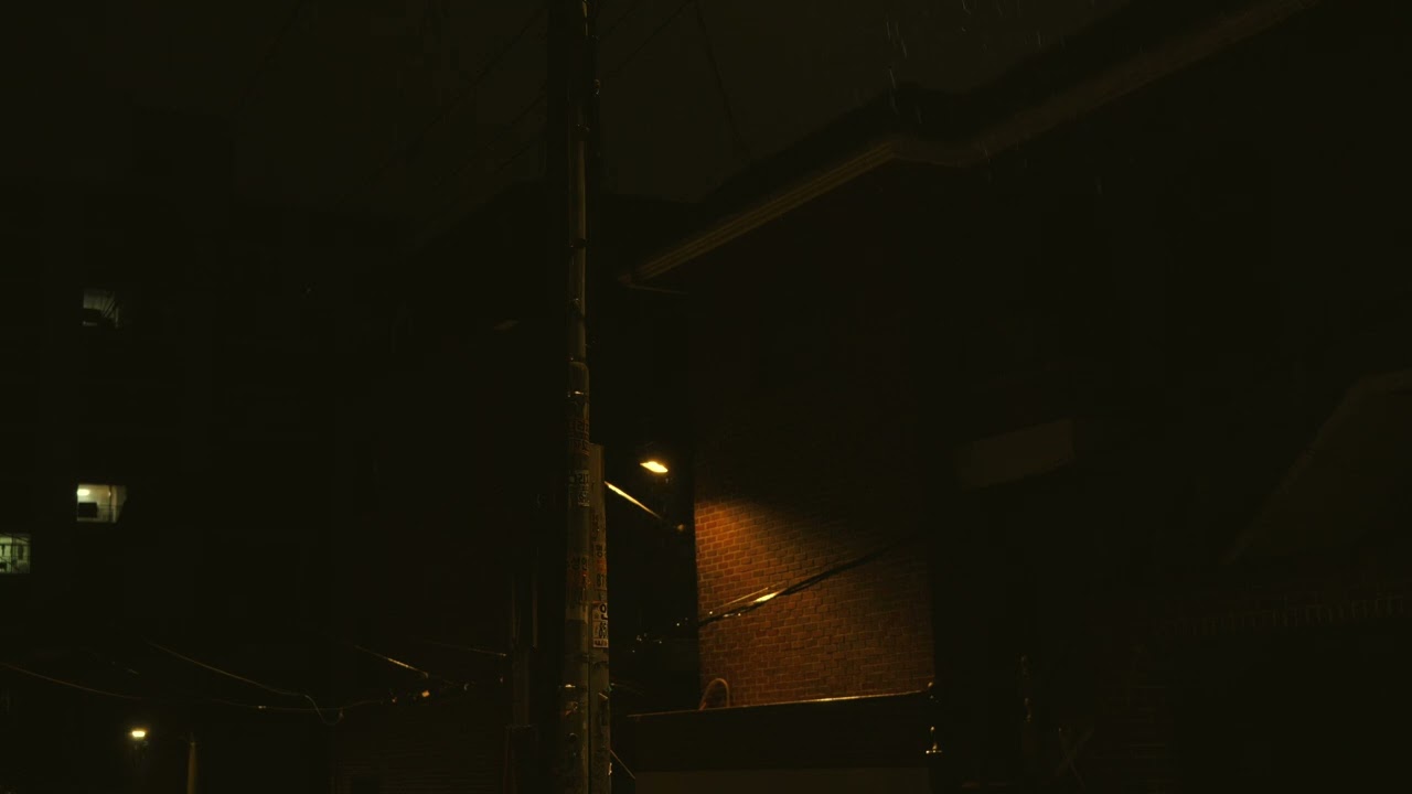 (4K) Light Night Rain Sounds ASMR in Korean Villageㅣfor Sleep, Study, Anything whatever