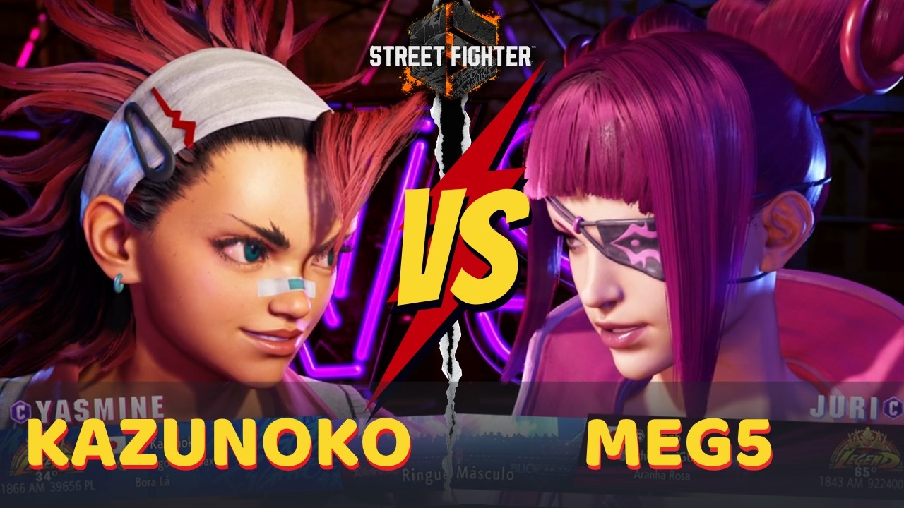 SF6 ▰ KAZUNOKO (Yasmine) vs MEG5(Juri) 👊 Ranked Match - High Level Gameplay - 8/26