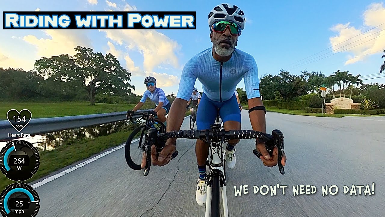 Steel Bike with Power Meter on Fast Group Ride
