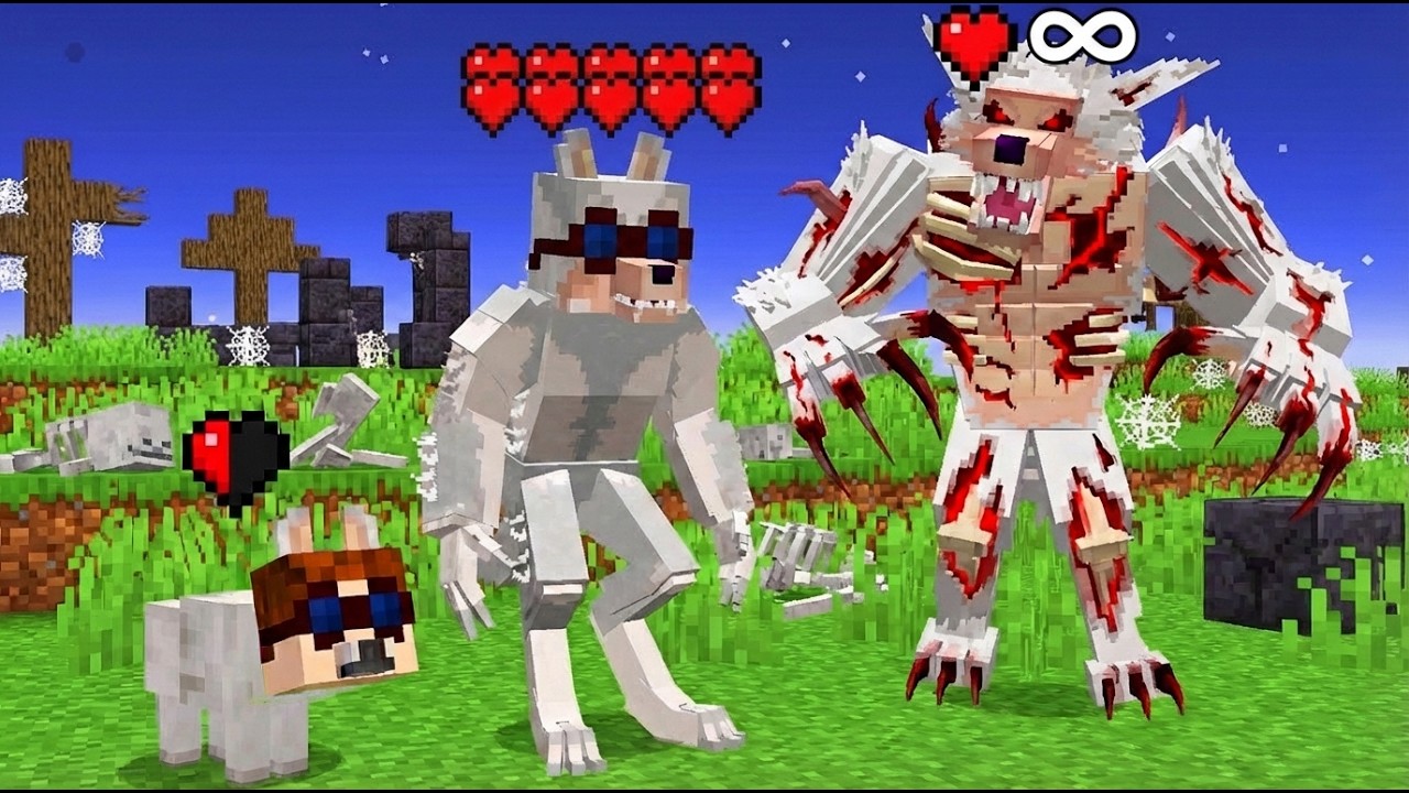 24H als WOLF LEBEN in Minecraft!