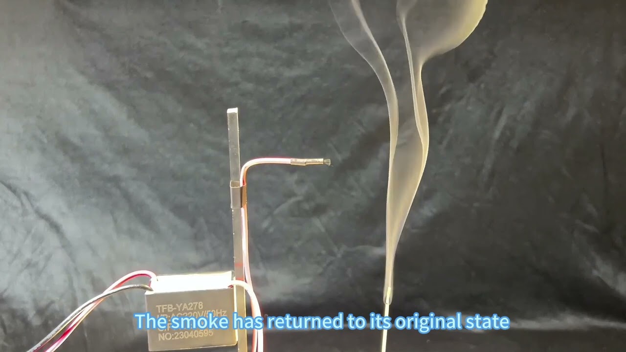 The effect of negative ion generator on smoke