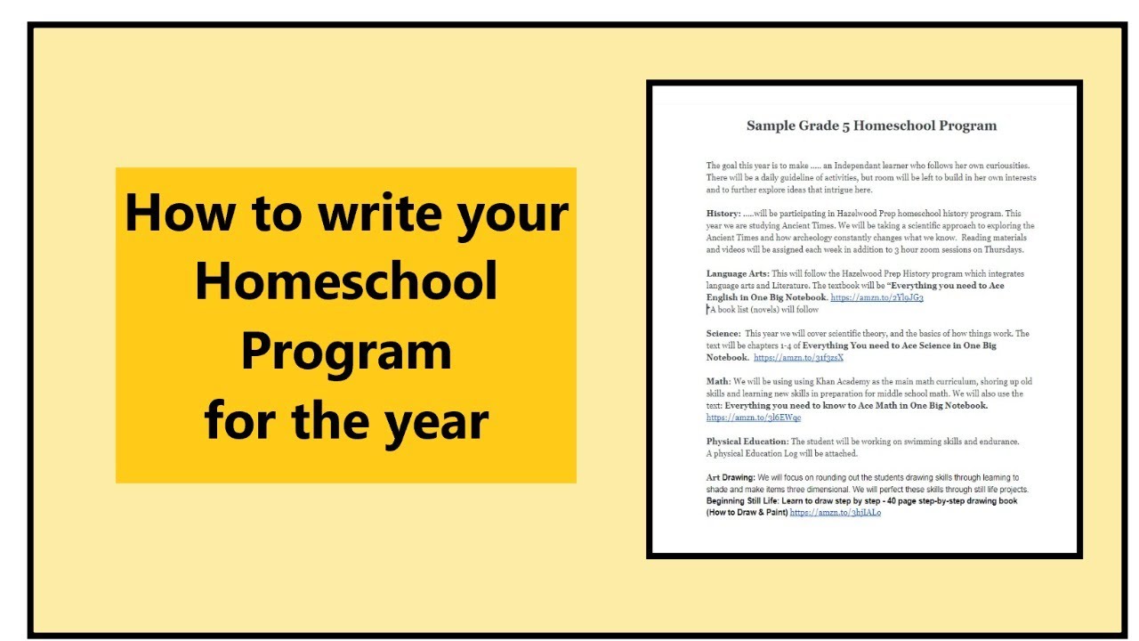 How to write your homeschool program for the year | A guide for new Homeschoolers
