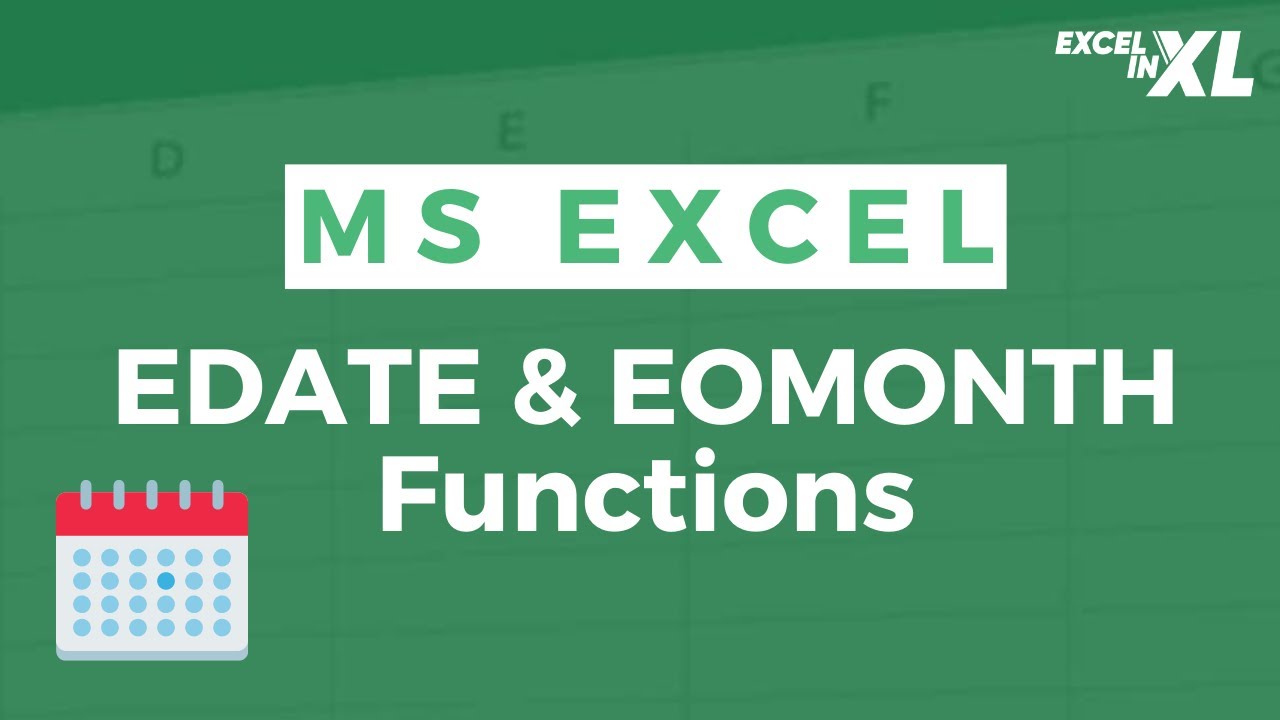 EDATE and EOMONTH Function in Excel - 2 | Step by Step Process
