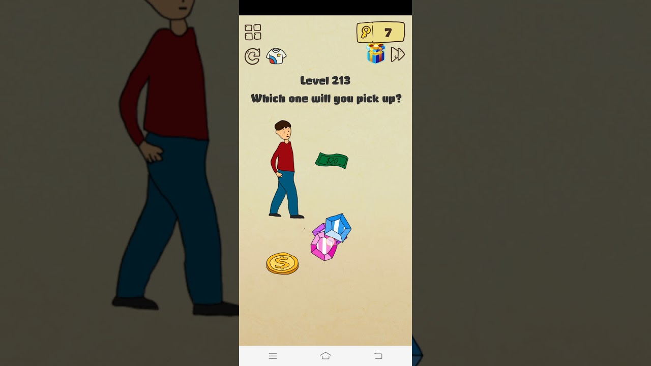 Brain crazy level 213 Which one will you pick up walkthrough