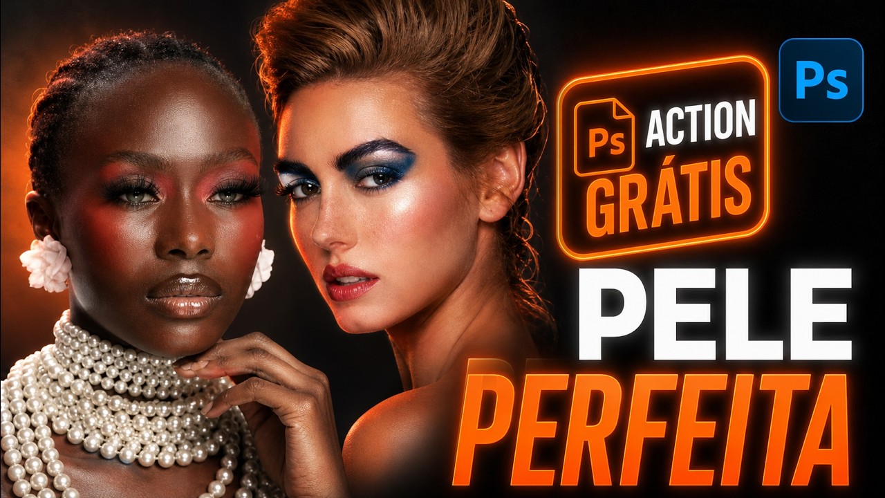 Tratamento de pele perfeito e rápido: action gratuita para Photoshop