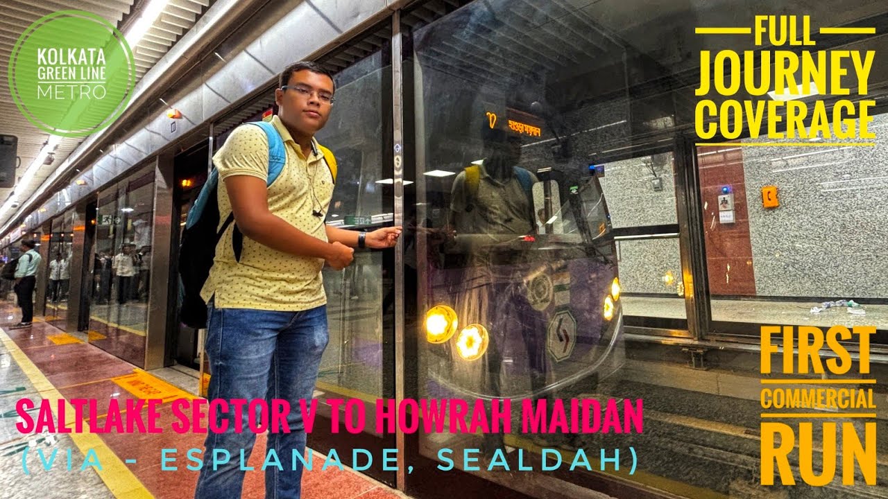 Saltlake Sector V to Howrah Maidan Full Journey VLOG + Coverage of Kolkata's Green Line Metro.