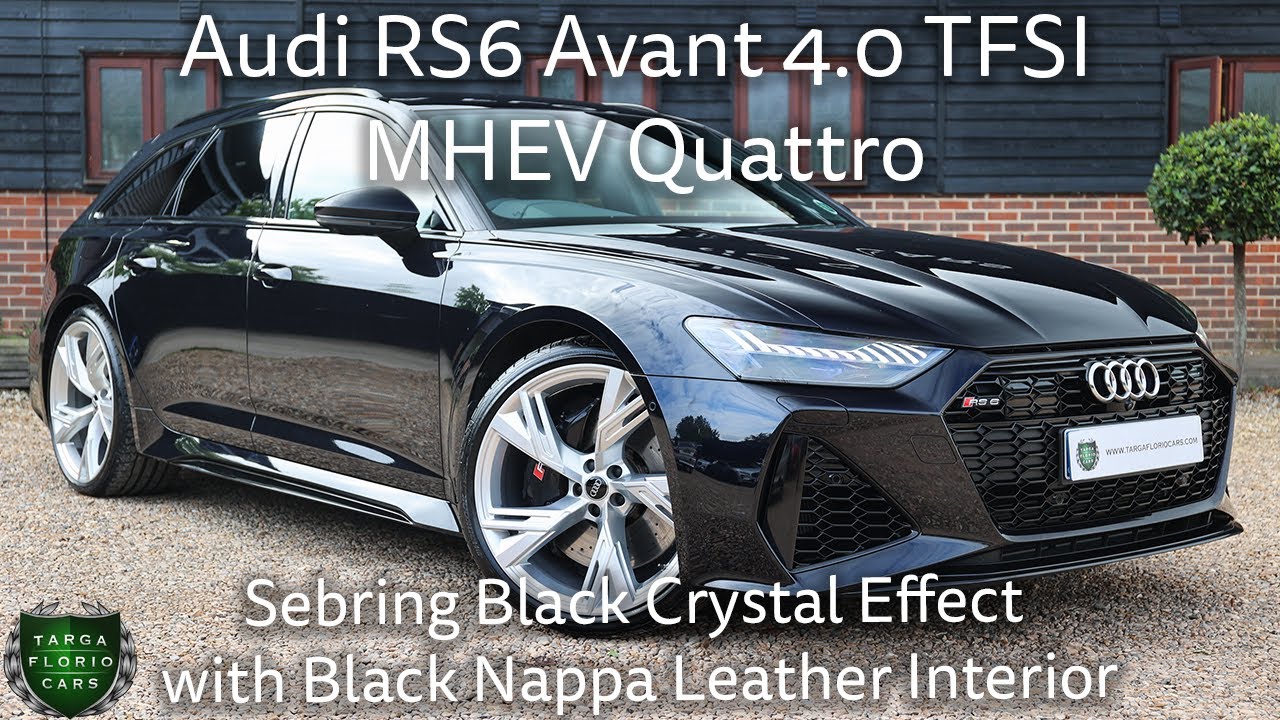 [4K] Audi RS6 Avant 4.0 TFSI MHEV Quattro registered June 2020(20) finished in Sebring Black Crystal