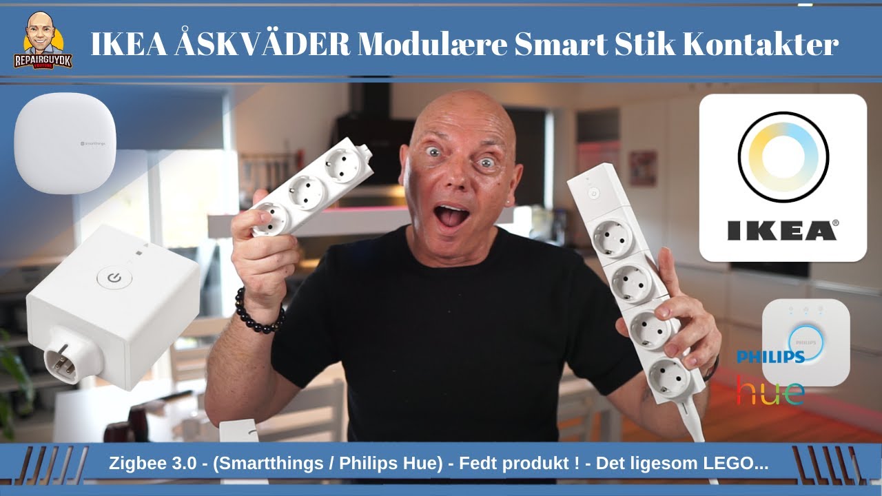 IKEA ÅSKVÄDER Modulære Smart Stik Kontakter - Zigbee  (Smartthings / Philips Hue) - Fedt produkt !