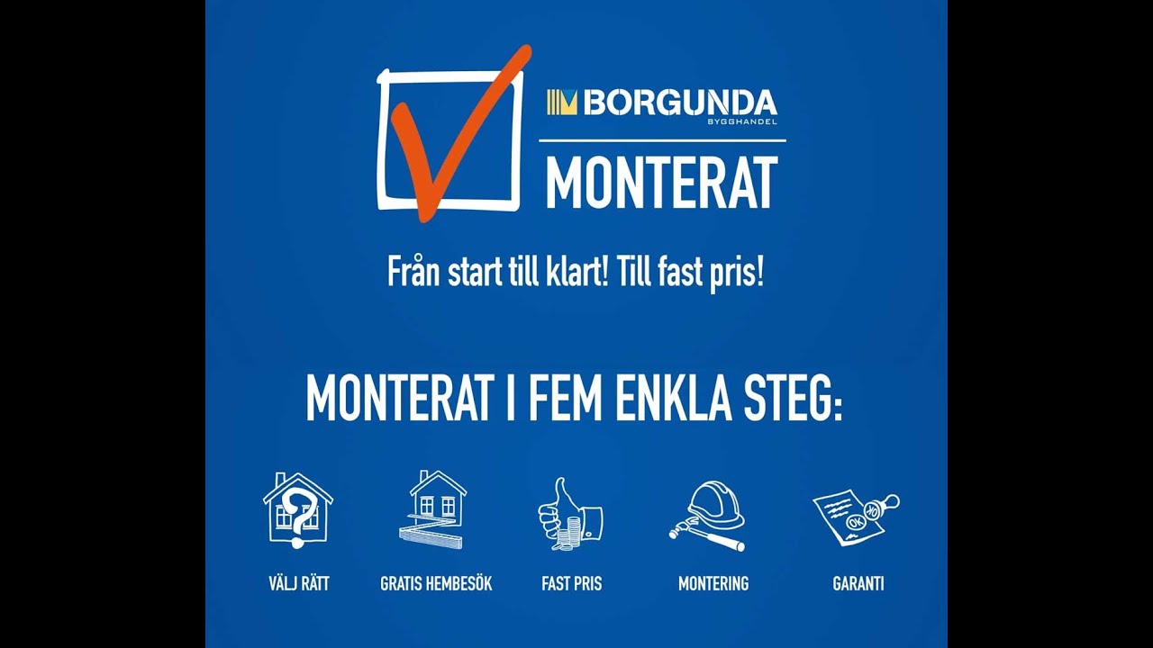 Monterat till fast pris Borgunda