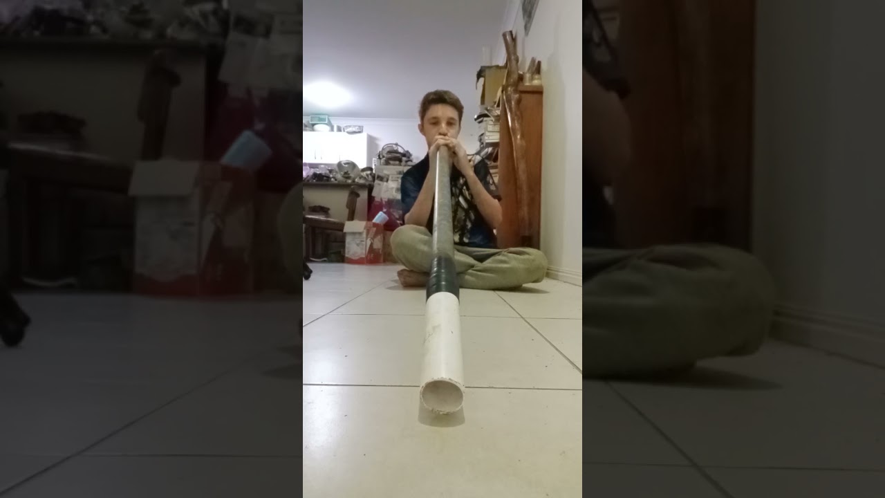 Practice Session, On A Self-Made METAL And PVC PIPE Didgeridoo, Key Of 448hz C