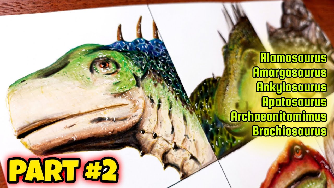 Drawing All Dinosaurs from Jurassic World Evolution 2 | Part 2 (Herbivorous)