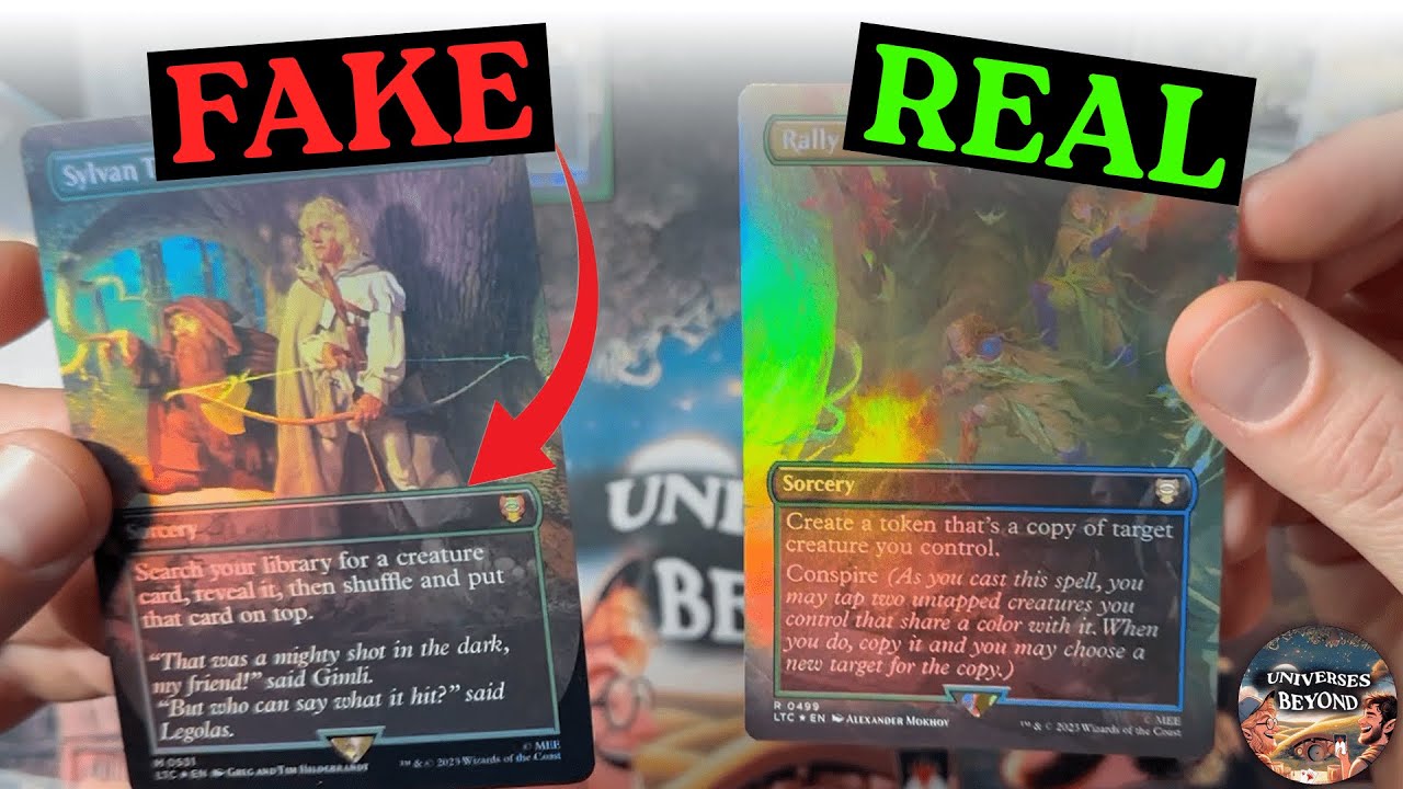 Identifying Real vs. Fake Lord of the Rings Tales of Middle-Earth MTG Cards #magicthegathering