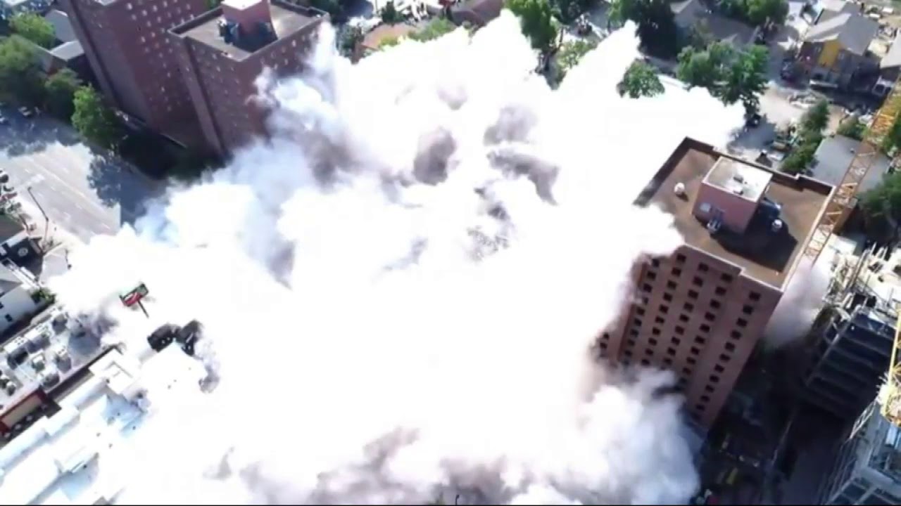 Carmichael Towers implosion at Vanderbilt University