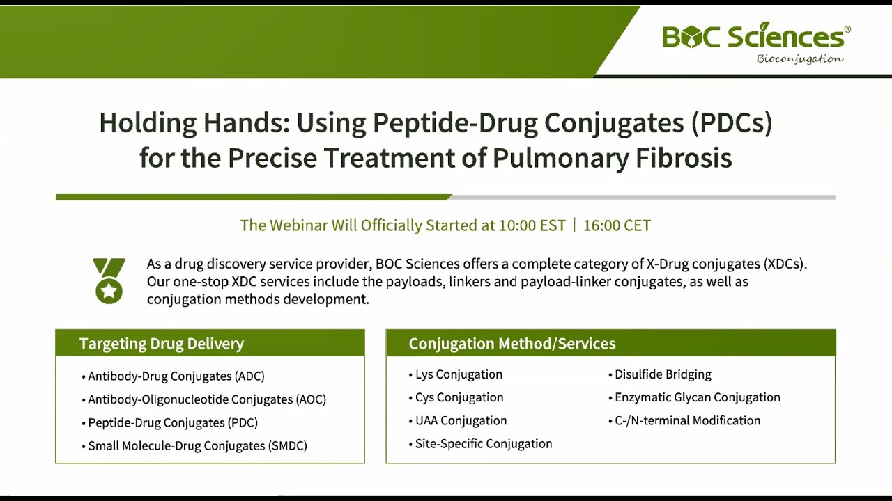 Webinar: Using Peptide-Drug Conjugates (PDCs) for the Precise Treatment of Pulmonary Fibrosis