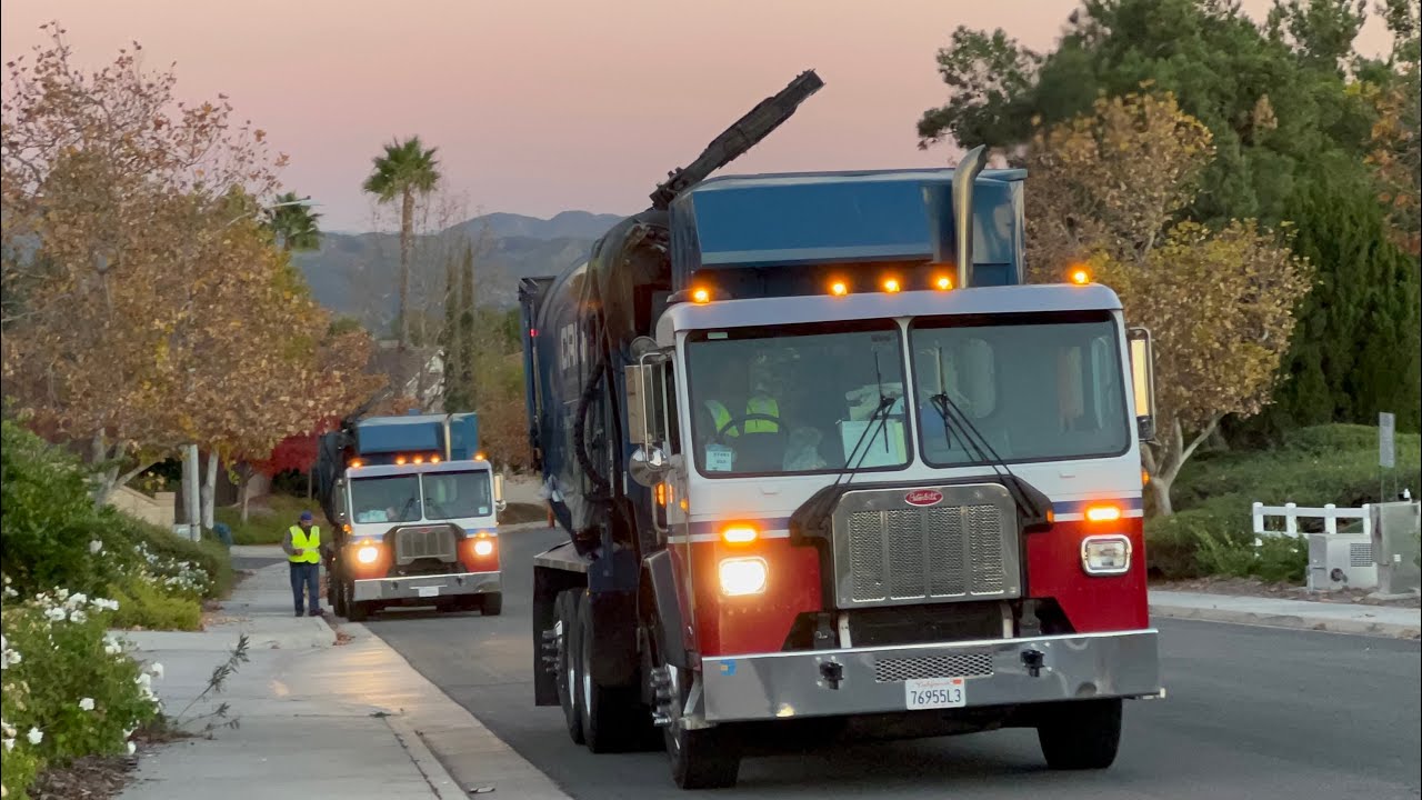 Garbage trucks in action! Garbage trucks on recycling and lots more! 