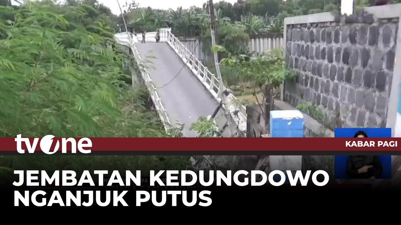 Tiang Penyangga Putus, Jembatan di Desa Kedungdowo Nganjuk Ambruk | Kabar Pagi
