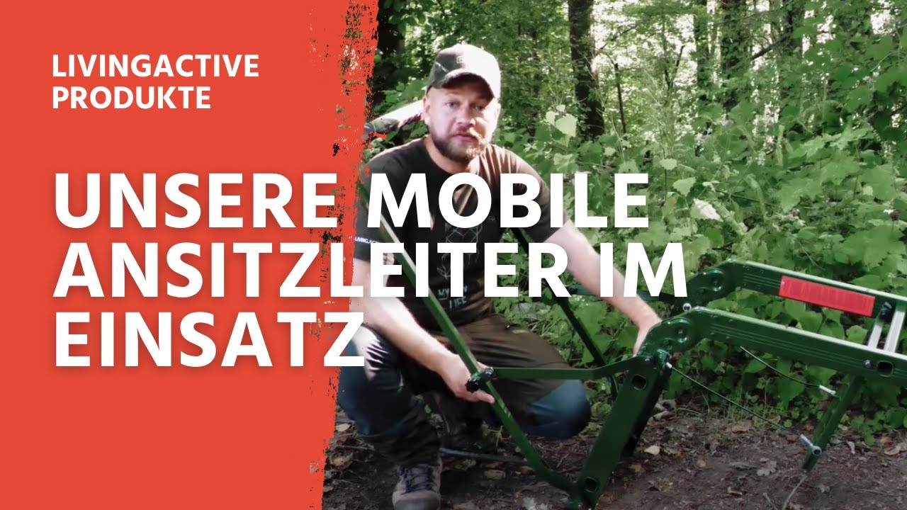 Mobile Ansitzleiter von LivingActive - Aufbau w&auml;hrend der Weizenjagd (HowTo)