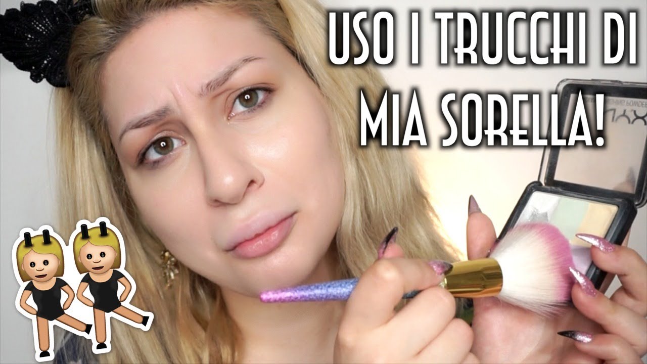 MI TRUCCO CON I TRUCCHI DI MIA SORELLA 😨