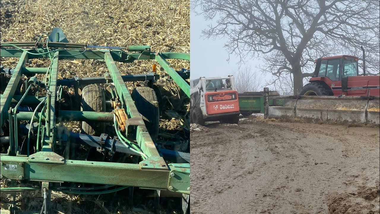 Disking and hauling manure 
