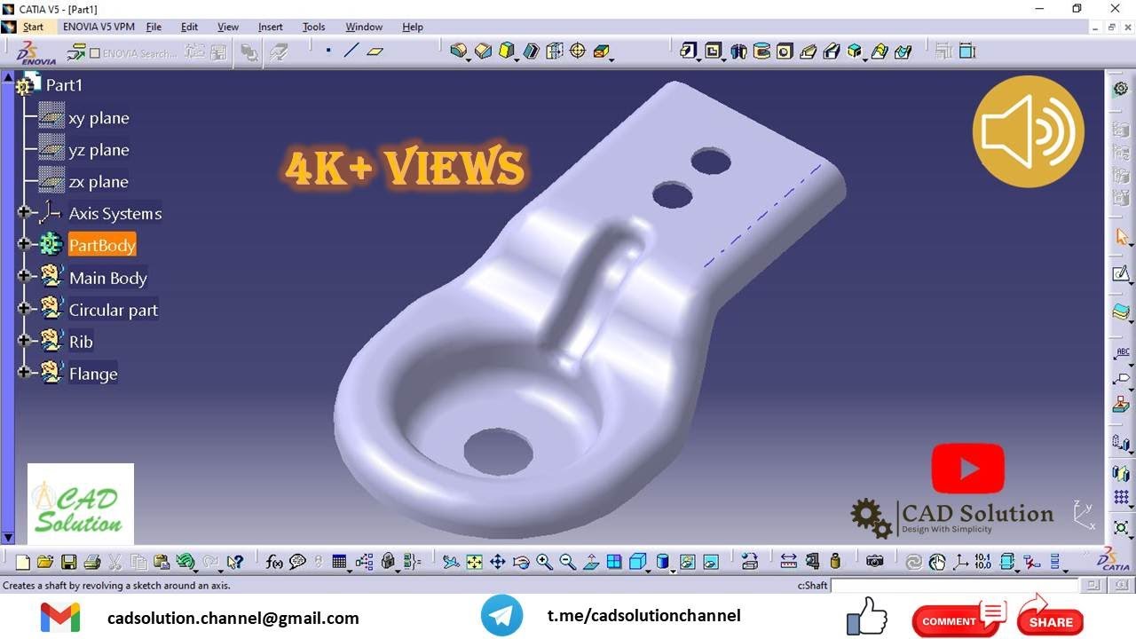 Assignment 01 || Surfacing practice || CATIA V Tutorial