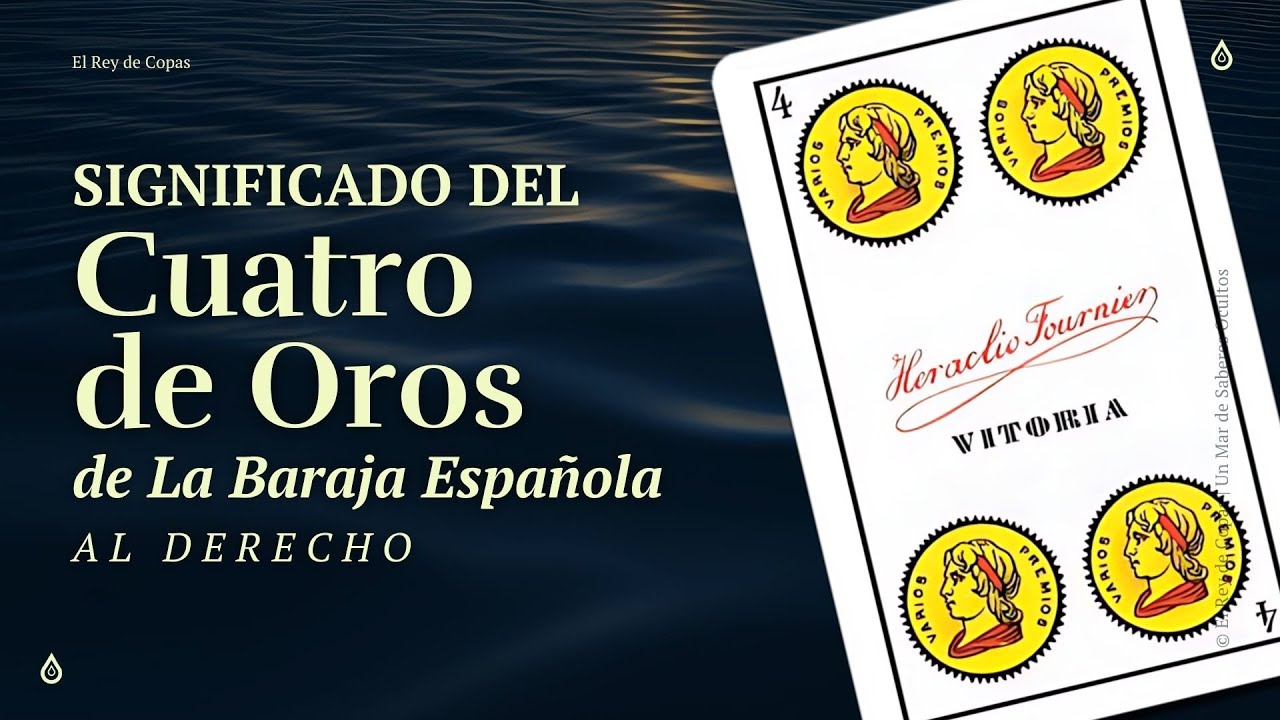 Significado: Cuatro de Oros Baraja Española | Aprende a leer las cartas españolas #13