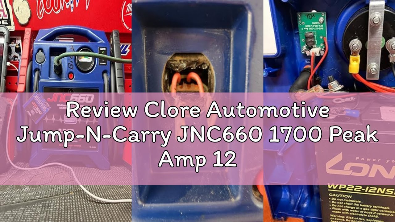 Review Clore Automotive Jump-N-Carry JNC660 1700 Peak Amp 12 Volt Jump Starter , Blue