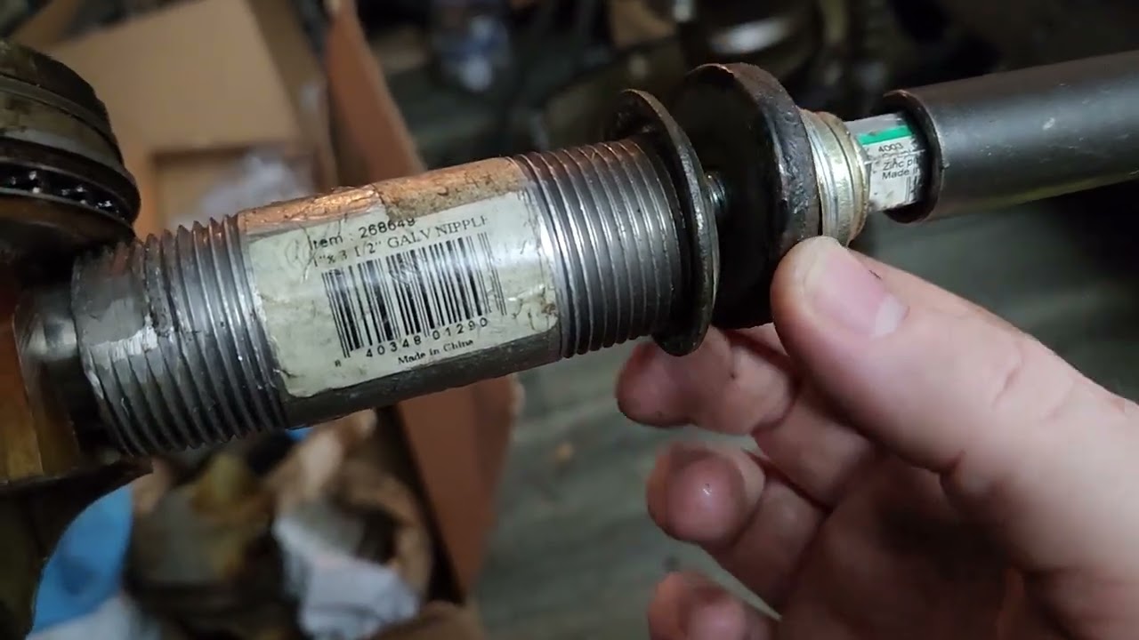 Homemade piston pin removal tool.