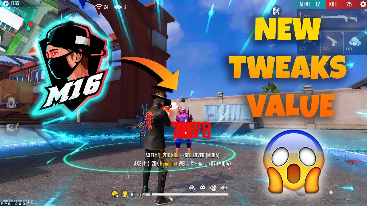 @M16 FF  Settings Test Bluestacks | Best tweaks for headshot