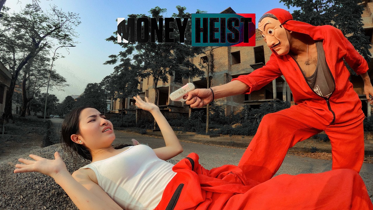 MONEY HEIST PARKOUR || SURPRISING MY GIRLFRIEND GONE WRONG (Epic Parkour POV)
