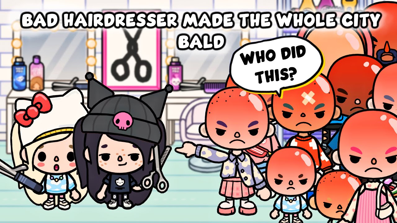 Bad Hairdresser Made The Whole City Bald | Toca Life Story / Toca Boca