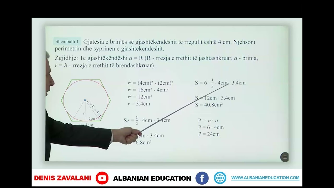 7 02 049 Java 25 Matematikë perimetri dhe syprina e sipërfaqeve shumëkëndëshe të rregullta U