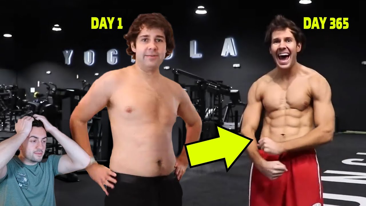 Reacting to DAVID DOBRIKS BODY TRANSFORMATION
