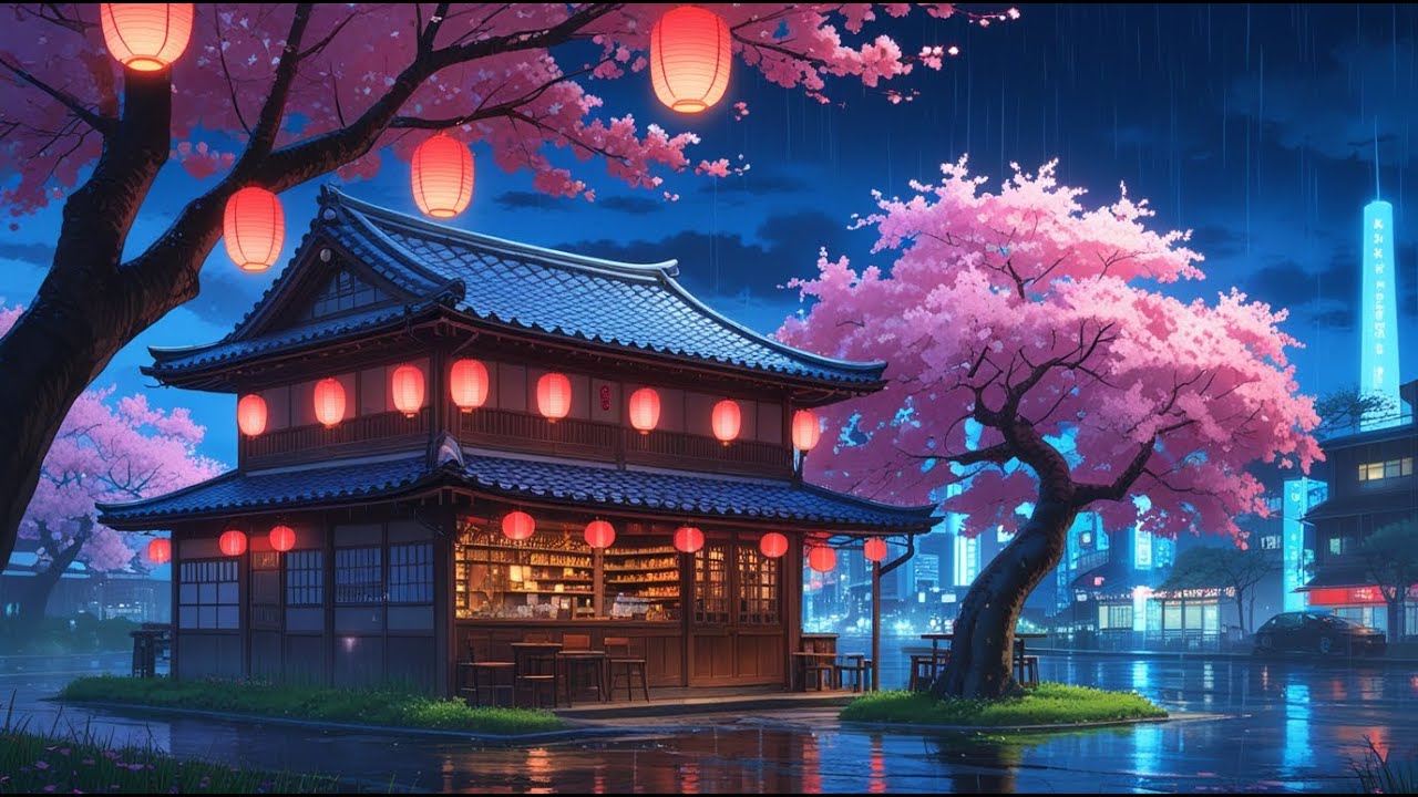 Japanese Vintage Café Lofi Mix ☔ Chill Sounds with 1980s Shibuya Street Rain Vibes