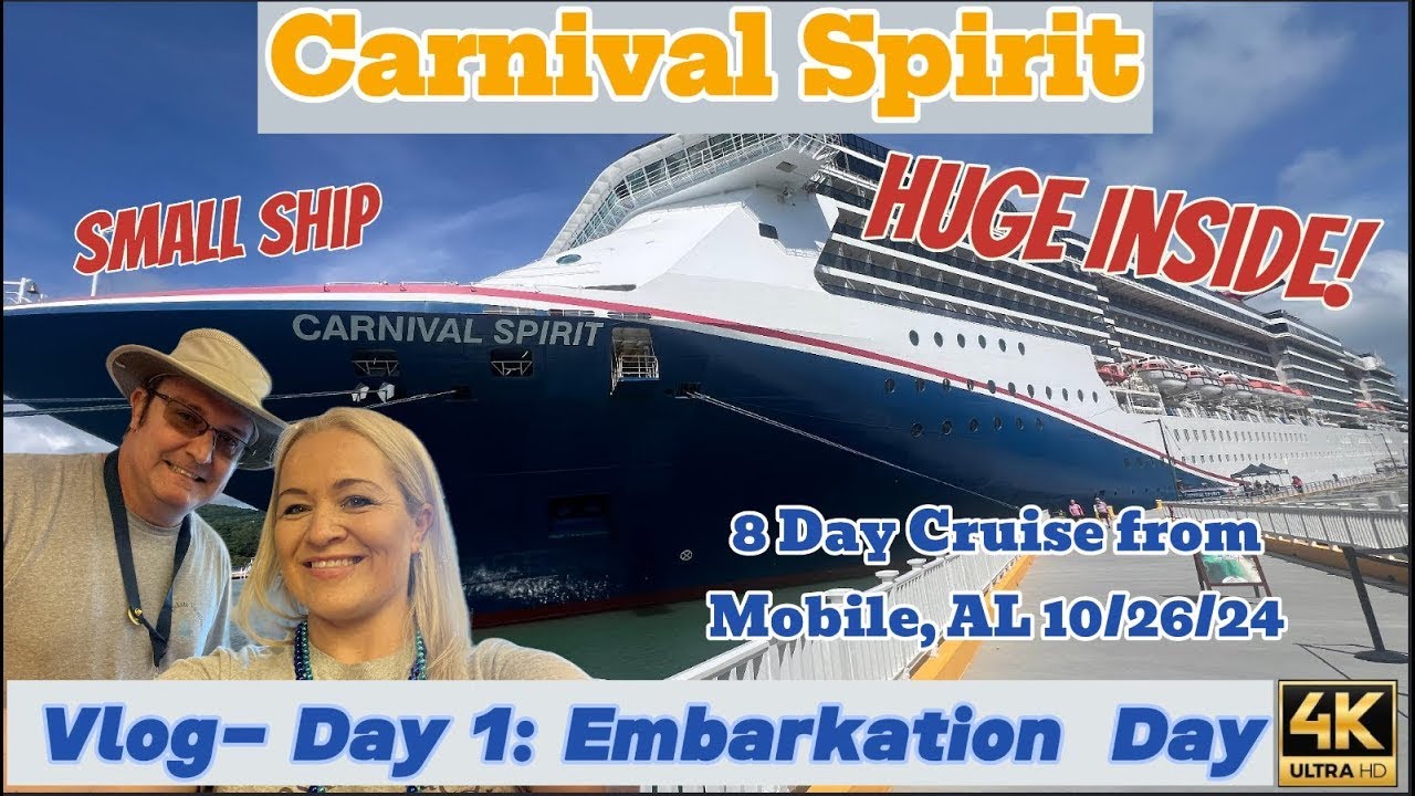 Carnival Spirit Embarkation Day 1 Vlog | Mobile, AL October 26, 2024 🚢