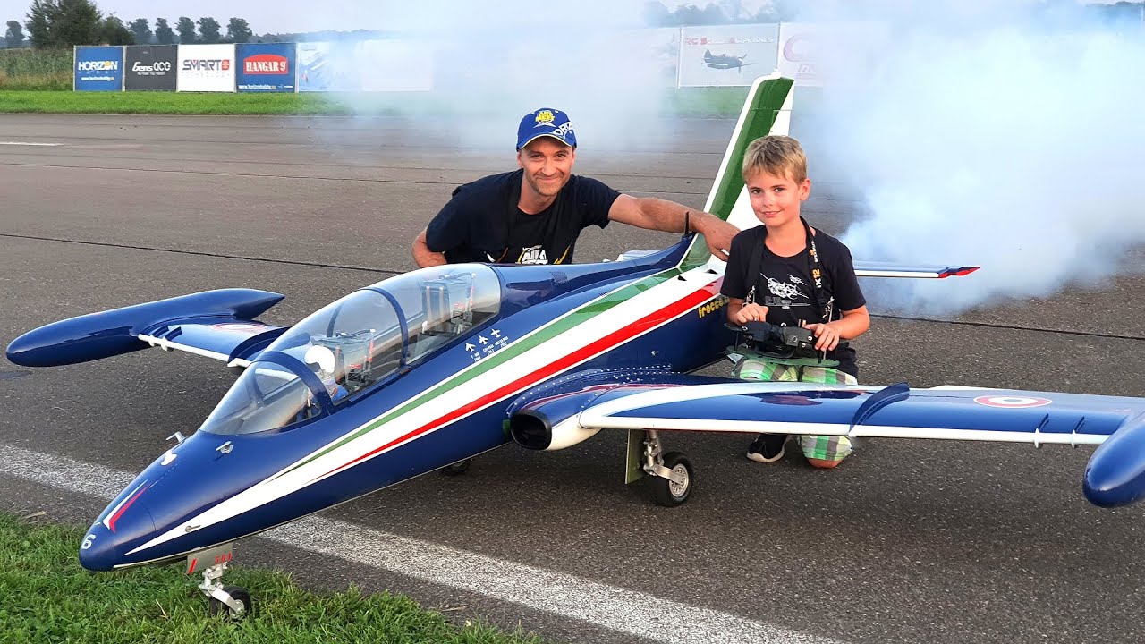 RC Aermacchi MB-339 - First Jet Flight Of The 9 Year Old Paul