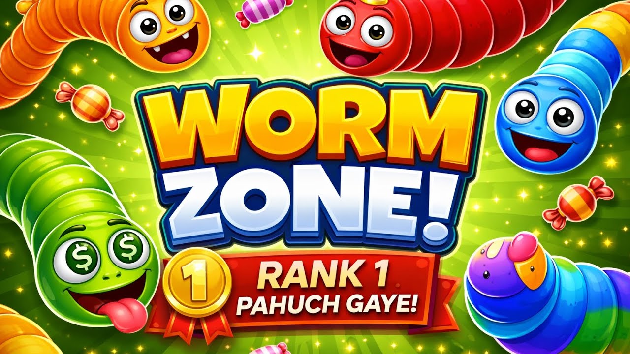 Worm Zone mein Rank 1 pahuch gaye 😱🤯.  