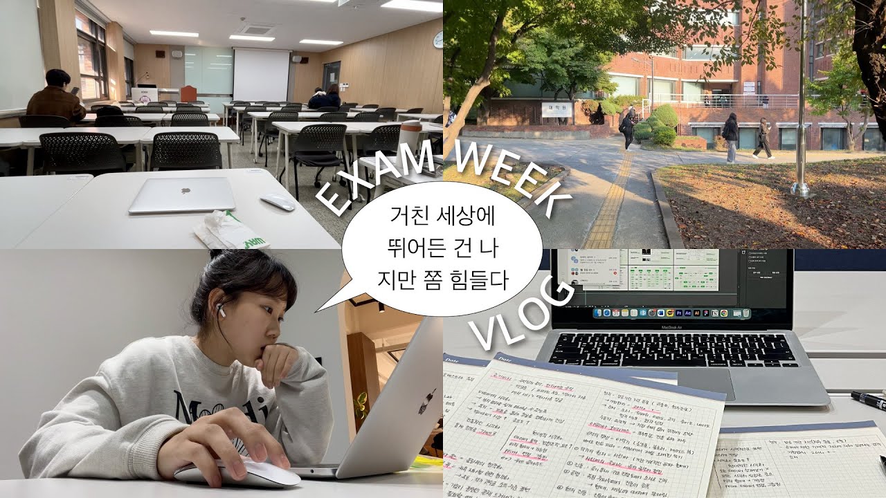 3학년 ㄴㄴ 사망년 😵 죽다 살아난 시험기간 VLOG ✏️ | 덕성여대 시각디자인 IT미디어공학