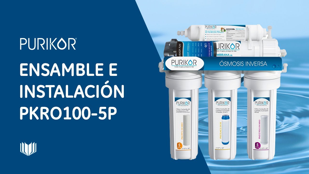 ¿Cómo ensamblar e instalar tu ósmosis inversa de 5 etapas PKRO100-5P?