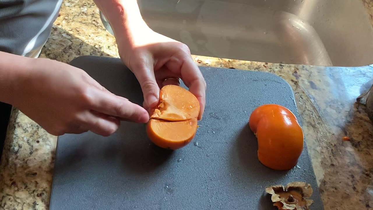 Prepping Fuyu Persimmon Pulp