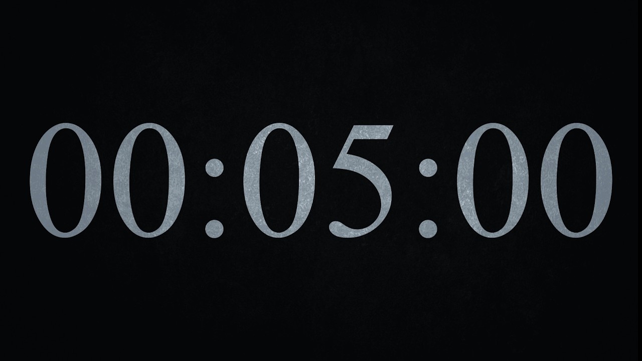 5 Minute Focus Timer | Distraction-Free | Dark Mode