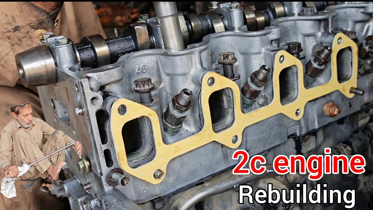 How to Toyota 2c engine rebuild //. Toyota 2c 2000cc engine full rebuilding / diesel engine rebuild