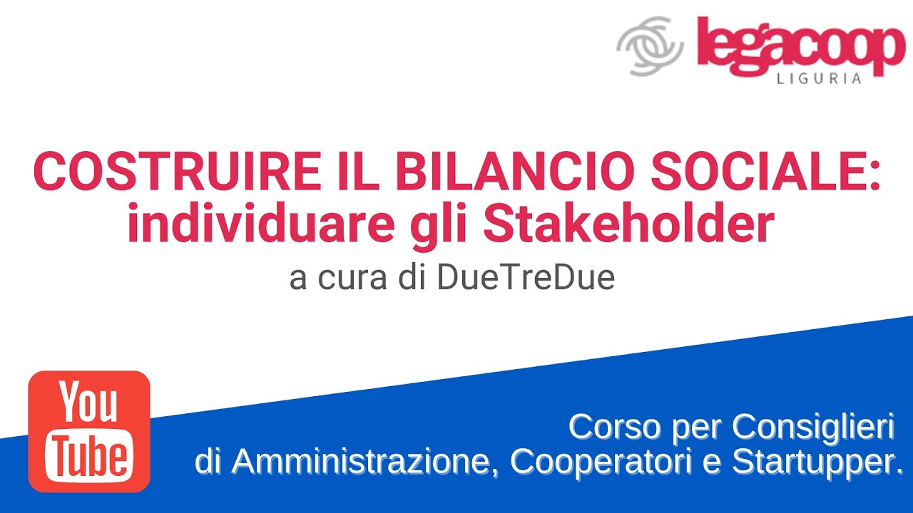 Costruire il bilancio sociale - Corso per Cooperatori