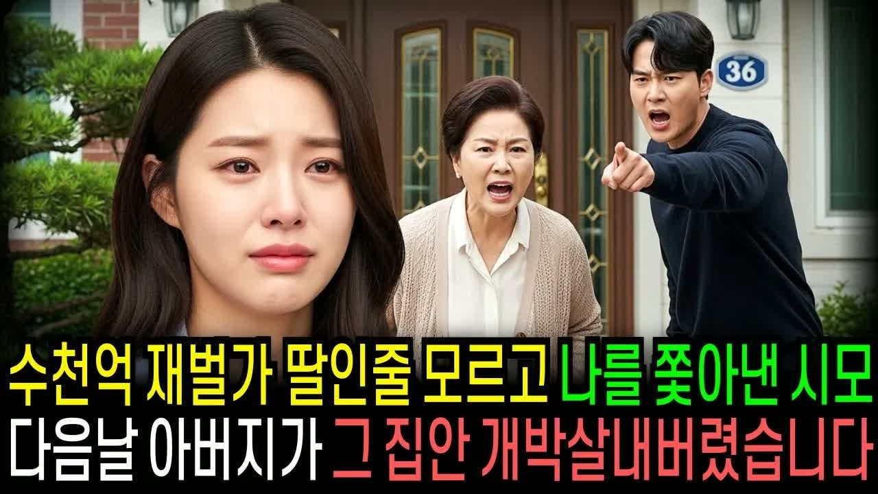 수천억 재벌가 딸인 줄 모르고 나를 쫓아낸 시모, 다음 날 아버지가 그 집안 개박살 내버린 충격 전개