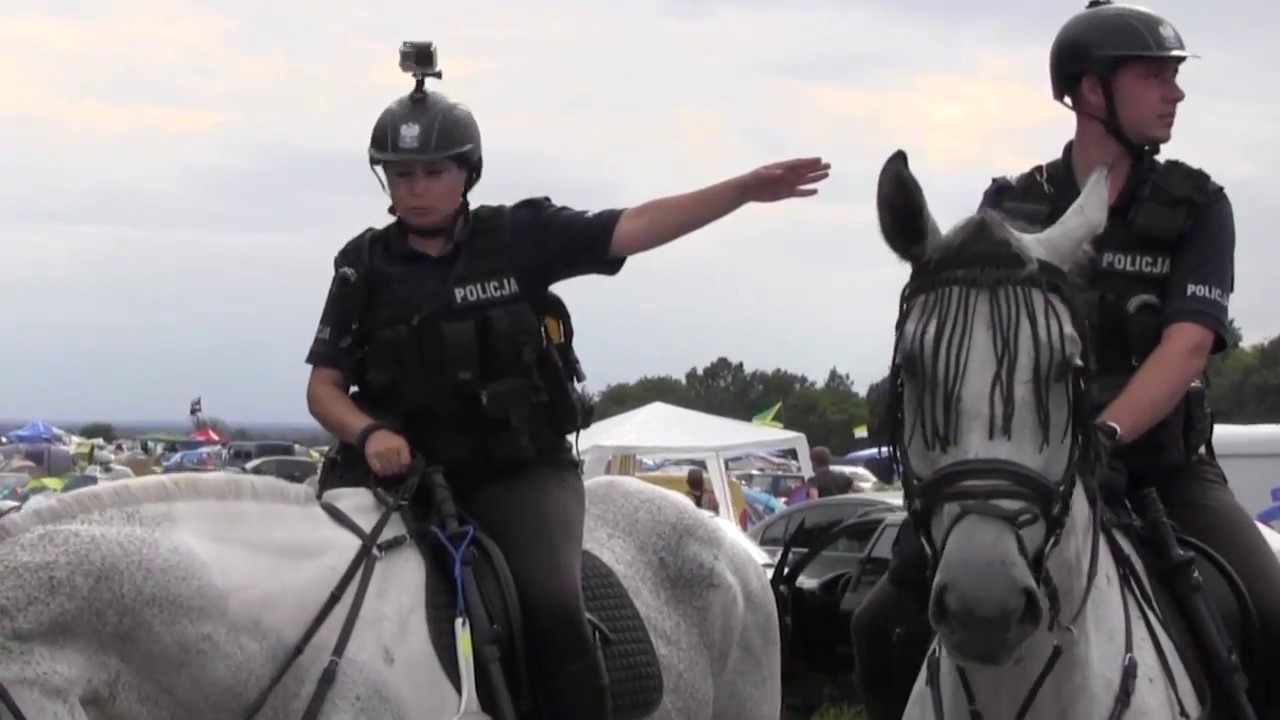 „Woodstock 2017”  policyjna operacja -  patrole konne