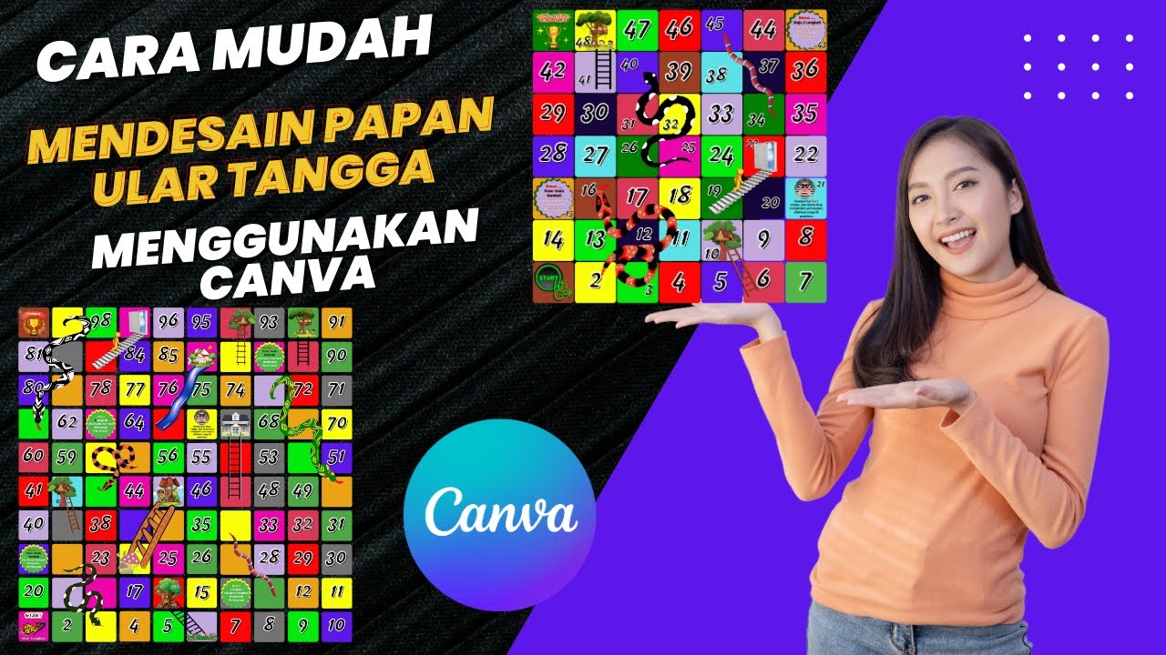 CARA MENDESAIN PAPAN ULAR TANGGA MENGGUNAKAN CANVA