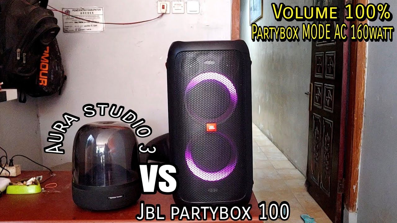 Harman kardon aura studio 3 vs Jbl partybox 100 | battle sound test
