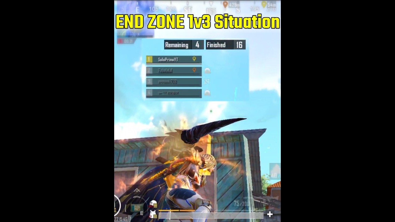 End Zone 1v3 Situation 🥵 #soloprime #1v3 #wwcd #999iq #reflexes #bgmishorts