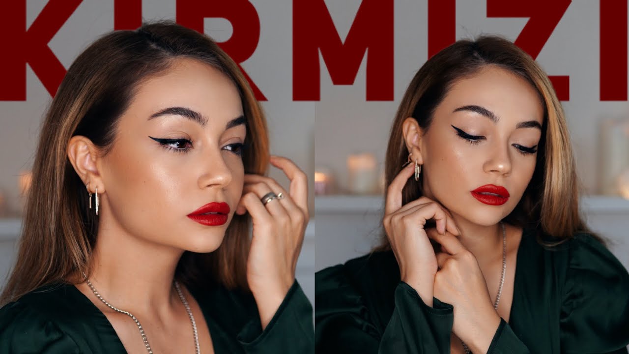 Klasik Kırmızı Ruj ve Eyeliner💄